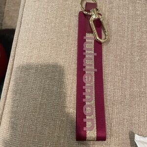 Berry Gold Lululemon Keychain Wristlet